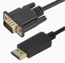 CDP-V1.8 DP Male to VGA Male Cable, 1.8m