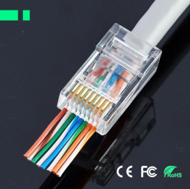 Konektor za Cat6, sa rupama u jednom redu CRJ-P6-RJ45