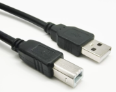 CUB2-AB05 5M Length USB2.0 Printing A/B cable,  Black Color, 90% actual length.