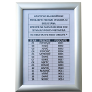 Ram za spisak stanara A4 aluklik