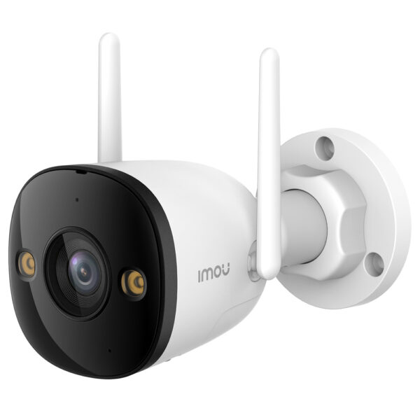Imou IPC-S3EP-5M0WE AI IP WiFi 5MP Bullet kamera; Imou Bullet 3; Imou Sense; IC 30m + beli led, 2.8mm, mikrofon, zvučnik, sirena, microSD card slot, plastika + metal, IP67