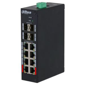 Dahua HS4412-8ET-120 Upravljivi Layer 2 industrijski PoE 12-portni switch sa 8 PoE porta i 4 SFP porta